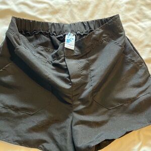 Aquabelle Charcoal Elastic Waist Swim Shorts